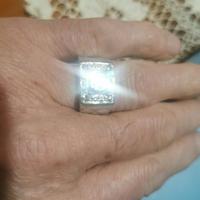 anello uomo oro bianco 750 ct peso 12,08 grammi co