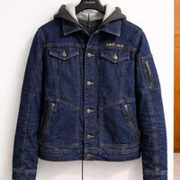 Giacca moto in jeans con protezioni taglia M