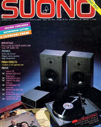rivista SUONO numero 186 novembre  1988