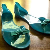 Ballerine sandali in silicone azzurre verde acqua