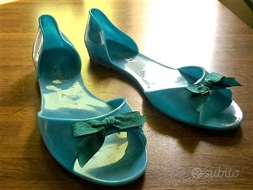 Ballerine sandali in silicone azzurre verde acqua