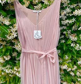Abito lungo in tulle rosa antico 🌸