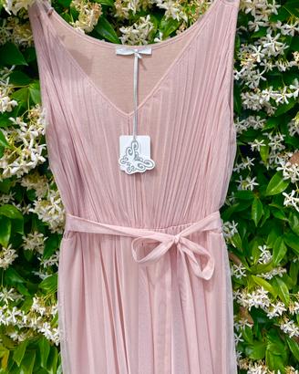 Abito lungo in tulle rosa antico 🌸