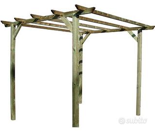 Pergola in legno impregnato 3000 x 3000 mm