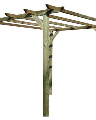 Pergola in legno impregnato 3000 x 3000 mm