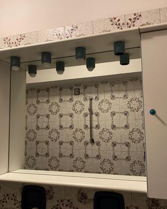 Specchio da bagno con ante e faretti