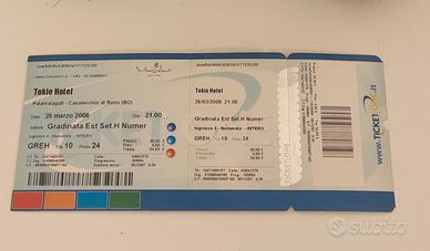 Ticket Biglietto Concerto Tokio Hotel Casalecchio 