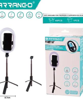 Luce anulare con treppiede e supporto cellulare