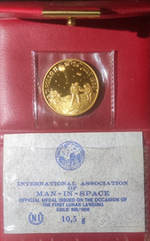 Moneta commemorativa Primo Uomo sulla Luna 1969