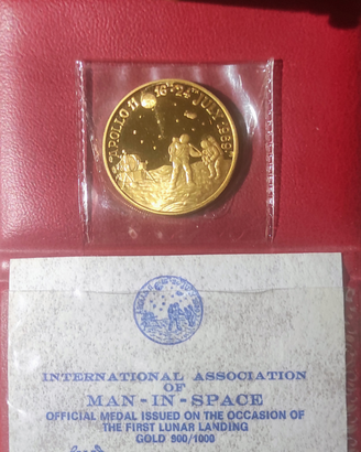 Moneta commemorativa Primo Uomo sulla Luna 1969