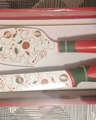 Set dolci natalizio Brandani coltello e paletta 