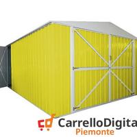 Box acciaio garage lamiera 360x600 giallo