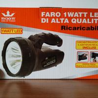 Faro Torcia Ricaricabile 1 Watt Led Alta Qualità 