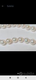 collana e orecchini perle akoya oro e diamanti
