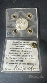 Rara moneta Statere Magna Grecia Taranto argento