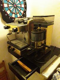 Vecchia macchina da caffe' + macinacaffe' + base