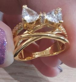 anello pandora placcato oro 14 carati. nuovo. mis.