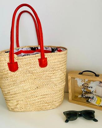 Borsa grande da spiaggia in paglia