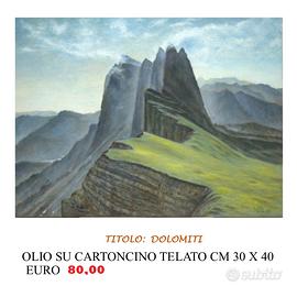 Dipinto a olio su cartoncino telato cm 30 x 40
