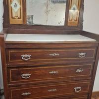  Antico comò cin legno + 2 comodini