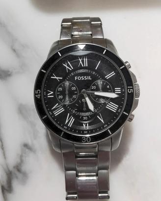 orologio fossil grant sport cronografo in acciaio