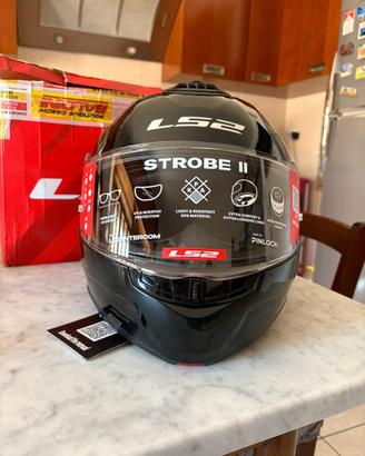 LS2 FF908 Strobe II - Casco Modulare Nero Lucido