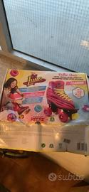 Roller skate con caschetto bambina