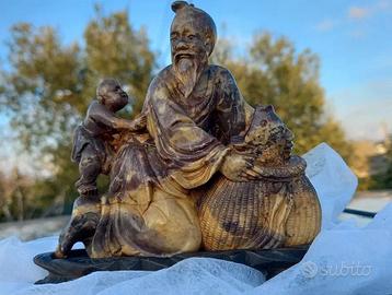  Antica Scultura Orientale in pietra saponaria