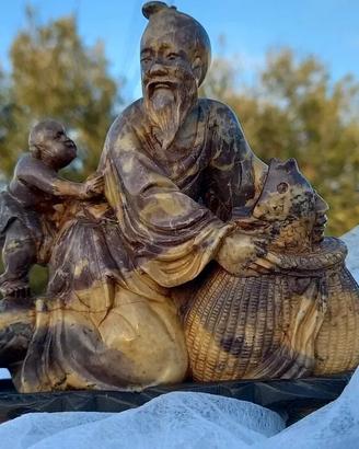  Antica Scultura Orientale in pietra saponaria