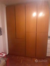 Cameretta noce completa di scrivania letto armadio