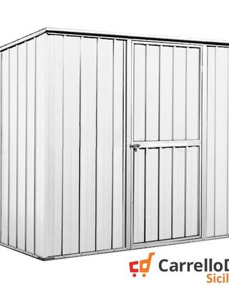 Casetta box giardino in Acciaio 260x185cm bianco