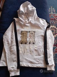 maglia Briko' bambina bianca con cappuccio 