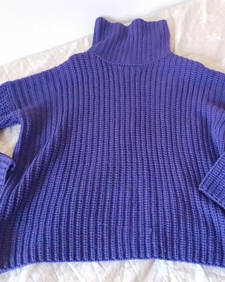 Maglione dolcevita viola kiabi XL