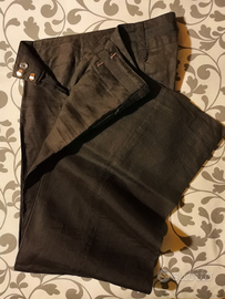 Pantalone marrone Promod lino e ramia Tg42