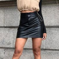 Gonna semipelle Nera Zara taglia M