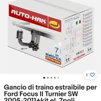 Gancio Traino con kit elettrico a 7 poli