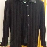 Completo cardigan e canotta in maglia