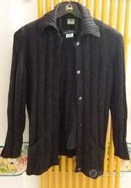 Completo cardigan e canotta in maglia