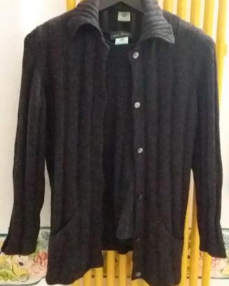 Completo cardigan e canotta in maglia