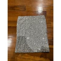Gonna paillettes argento subdued - taglia S
