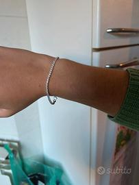 Tennis bracciale oro bianco diamanti zircone