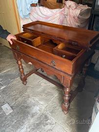Scrivania -secretaire in noce