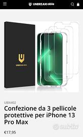 confezione 3 pellicole per iPhone 