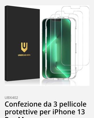 confezione 3 pellicole per iPhone 