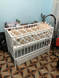 Letto-dondolo, materasso, la treccia e cuscino