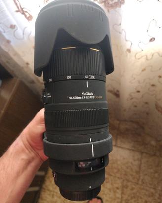 sigma 50-500 4/6.3 per Canon 