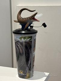 Bicchiere Jurassic World con Topper Mosasauro