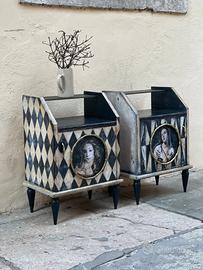 VENDUTI ❌ Comodini Vintage Arlecchino 