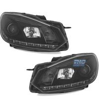 FARI VOLKSWAGEN VW GOLF 6 08-12 DRL FONDO NERO
