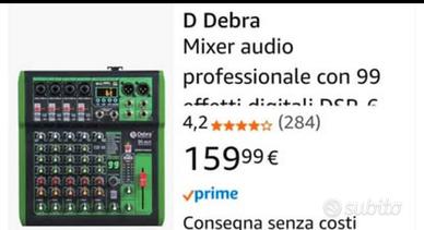 Mixer audio professionale con 99effetti ,6 canali 